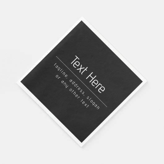 Moderne minimale Firmennamen und andere Informatio Serviette (Ecke)