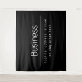 Moderne minimale Firmennamen und andere Informatio Wandteppich (Vorderseite)