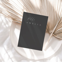 Moderne minimale Flachtisch-Platzkarte