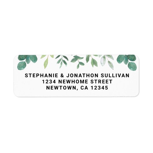 Moderne minimale Foliage-Rücksendeadresse (Vorne)