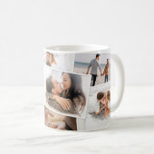Moderne minimale Foto-Collage elegant Kaffeetasse (VorderseiteRechts)