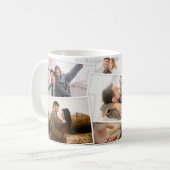 Moderne minimale Foto-Collage elegant Kaffeetasse (Vorderseite Links)