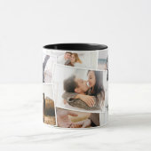 Moderne minimale Foto-Collage elegant Tasse (Zentrum)