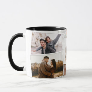 Moderne minimale Foto-Collage elegant Tasse