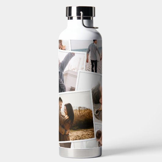 Moderne minimale Foto-Collage elegant Trinkflasche (links)