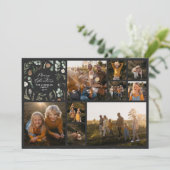 Moderne minimale Foto-Collage schwarz Weihnachten (Stehend Vorderseite)