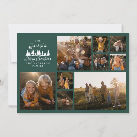 Moderne minimale Foto Collage Weihnachten elegant (Vorderseite)