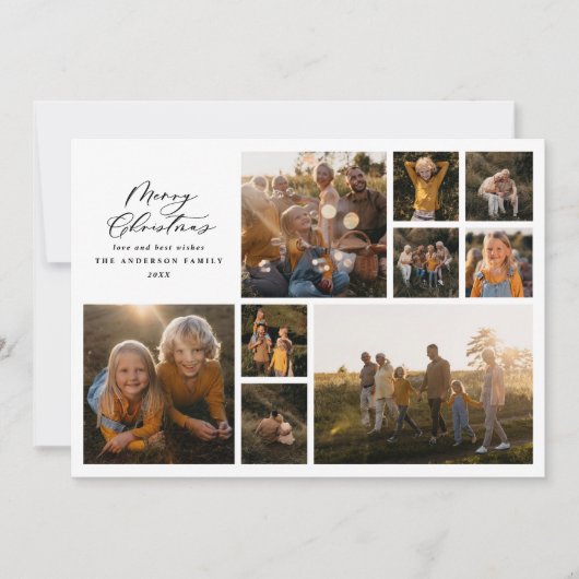 Moderne minimale Foto Collage Weihnachten elegant (Vorderseite)