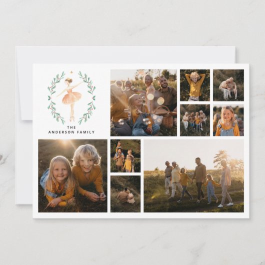 Moderne minimale Foto Collage Weihnachten elegant (Vorderseite)