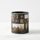 Moderne minimale Foto-Collage Weihnachten Tasse (Zentrum)