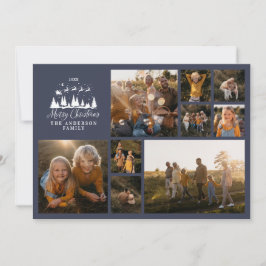 Moderne minimale Foto Collage Weihnachtsnachtsnach Feiertagskarte