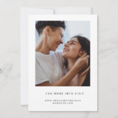 Moderne minimale Foto-LGBTQ Save the Date (Rückseite)