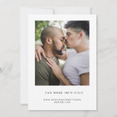 Moderne minimale Foto-LGBTQ Save the Date (Rückseite)
