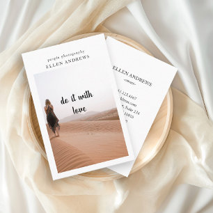 Moderne minimale    Fotobusiness-Karte Visitenkarte