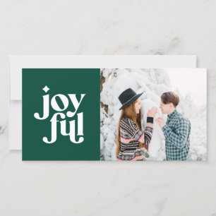 Moderne minimale freudige Typografie Foto Urlaub Feiertagskarte