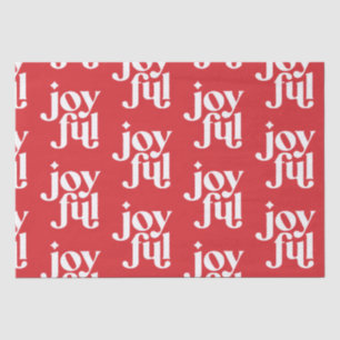 Moderne minimale freudige Typografie Roter Urlaub Seidenpapier