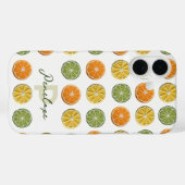 Moderne minimale Frischkreuz Zitrusfrüchte Name Case-Mate iPhone Hülle (Rückseite (Horizontal))