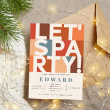 Moderne minimale gelassen Party fett grafisch