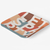 Moderne minimale gelassen Party fett grafisch Pappteller (Gewinkelt)