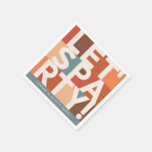 Moderne minimale gelassen Party fett grafisch Serviette (Ecke)