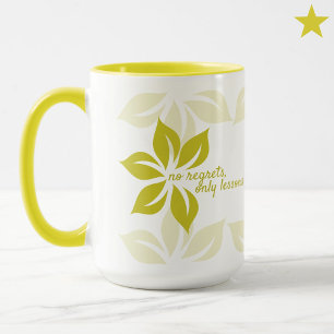 Moderne Minimale Gelbe Blumen Liebesleben Zitate Tasse