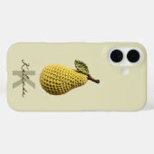 Moderne minimale gelbe Crochet Pear Monogram Name Case-Mate iPhone Hülle (Rückseite (Horizontal))