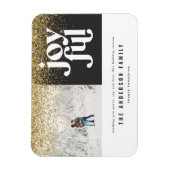 moderne minimale Grafik fröhlich Schwarz und Gold Magnet (Vertikal)