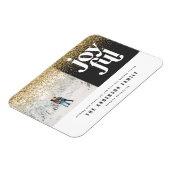 moderne minimale Grafik fröhlich Schwarz und Gold Magnet (Linke Seite)