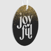 moderne minimale Grafik fröhlich Schwarz und Gold Ornament (Vorderseite)