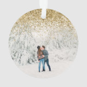 moderne minimale Grafik fröhlich Schwarz und Gold Ornament (Rückseite)