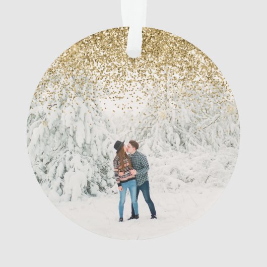 moderne minimale Grafik fröhlich Schwarz und Gold Ornament (Rückseite)