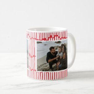 Moderne minimale Grafik mit 2 Foto Roter Kaffee Ta Kaffeetasse