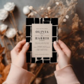 Moderne minimale Grafik schwarz-weiß einzigartig Einladung