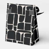 Moderne minimale Grafik schwarz-weiß einzigartig Geschenkschachtel (Rückseite)