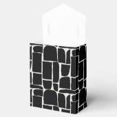 Moderne minimale Grafik schwarz-weiß einzigartig Geschenkschachtel (Geöffnet)