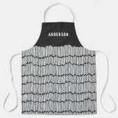 Moderne minimale Grafik schwarz-weiß elegant Schürze (Vorderseite)