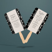 Moderne minimale Grafik Schwarz-Weiß-Hochzeit Fächer