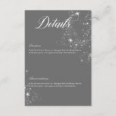 Moderne minimale Graue und weiße Diamanten Details Begleitkarte (Vorderseite)