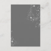 Moderne minimale Graue und weiße Diamanten Details Begleitkarte (Rückseite)