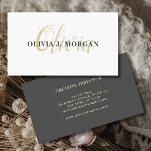 Moderne minimale graue und weiße professionelle We Visitenkarte