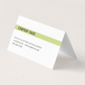 Moderne minimale Green Business Cards Visitenkarten (Rückseite)