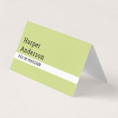 Moderne minimale Green Business Cards Visitenkarten (Vorderseite)
