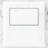 Moderne minimale Größe Grün für Planer Rechteckiger Aufkleber (Tasche)