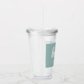 Moderne minimale Grün und Weiß Hallo und Sie nenne Acryltrinkbecher (Rechts)