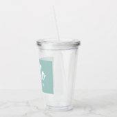 Moderne minimale Grün und Weiß Hallo und Sie nenne Acryltrinkbecher (Links)