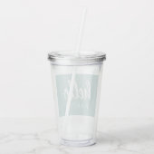 Moderne minimale Grün und Weiß Hallo und Sie nenne Acryltrinkbecher (Rückseite)