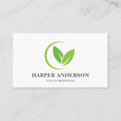 Moderne minimale grüne Öko Beruflich Visitenkarte (Vorderseite)