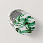 Moderne Minimale Grüne Pinselstriche Abstract Button (Vorne & Hinten)