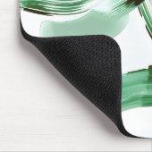 Moderne minimale grüne Pinselstriche Abstract Mousepad (Ecke)