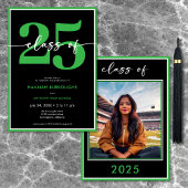 Moderne minimale grüne Skriptabschlusspartei Einladung